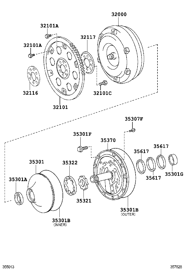 Torque Converter Front Oil Pump Chain Atm Is D