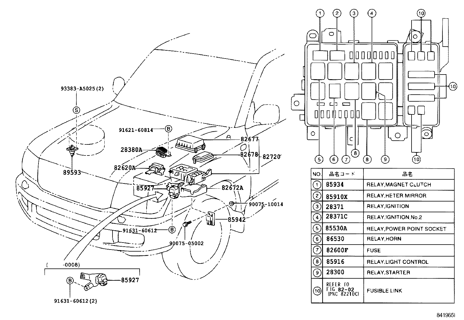 Схема реле лексус lx470