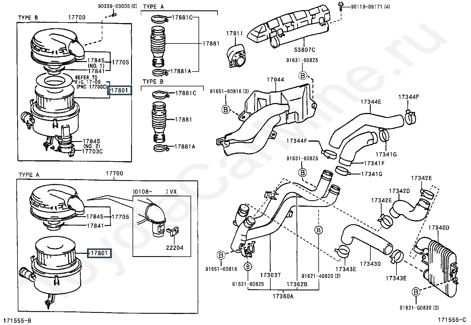 Фильтр воздушный лексус rx300