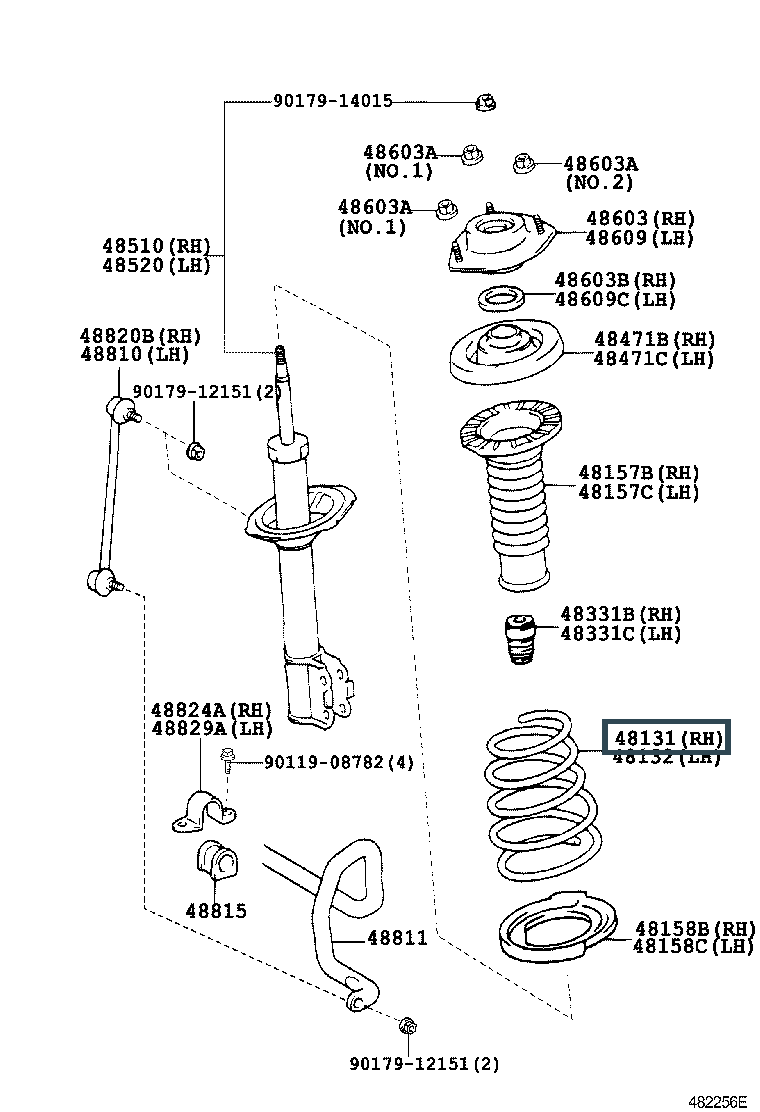 Камри 40 передняя подвеска схема