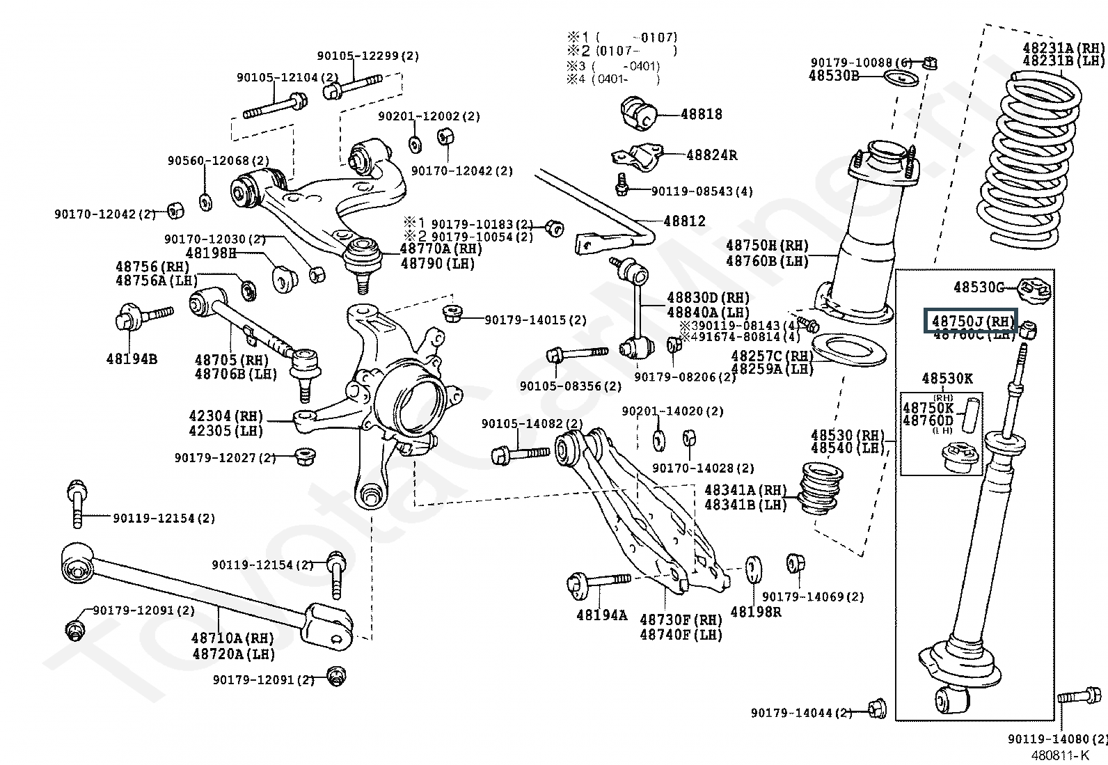 Схема подвески toyota mark 2 90